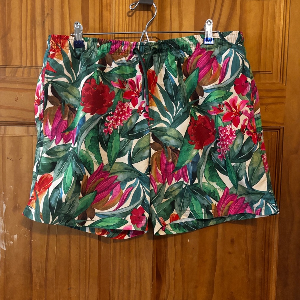 Primark Tropical Luau Print Swim Trunks
